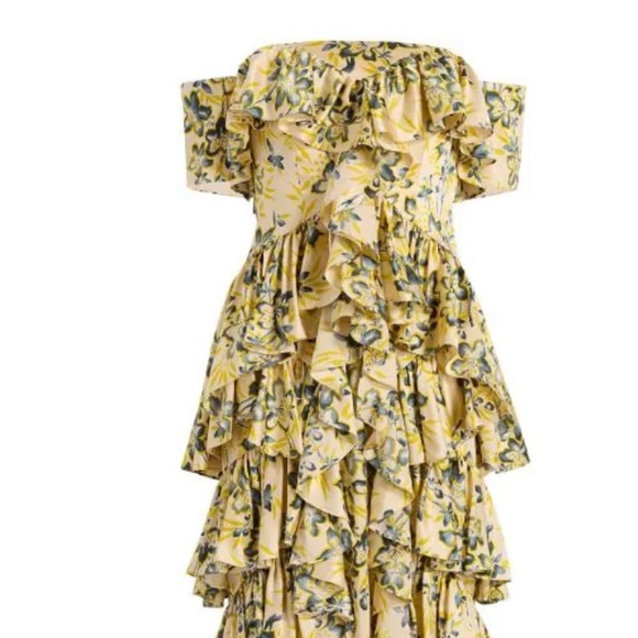 Cinq a Sept Elenora Off Shoulder Cascading Ruffle Dress - Picture 7 of 12